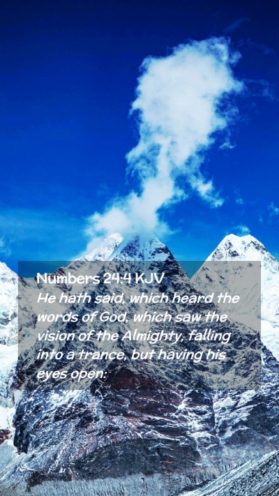 Picture 02 - Numbers 24:4 KJV Mobile Phone Wallpaper - He hath said, which heard the words of God, which - Mobile Bible Verse Wallpaper
