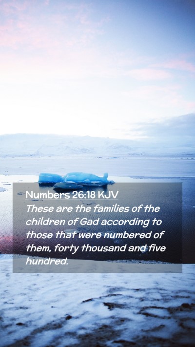 Picture 02 - Numbers 26:18 KJV Mobile Phone Wallpaper - These are the families of the children of Gad - Mobile Bible Verse Wallpaper