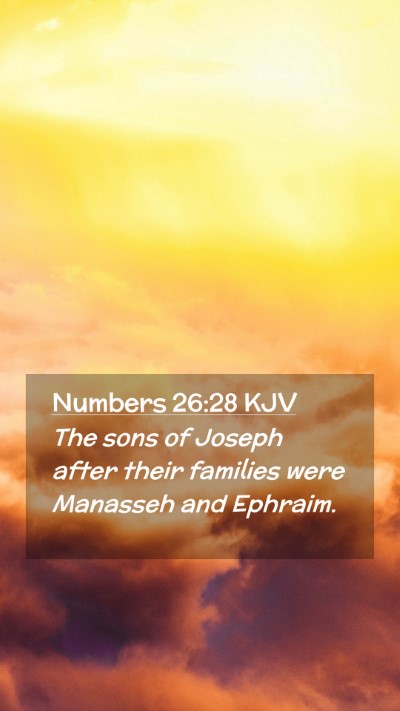 Picture 02 - Numbers 26:28 KJV Mobile Phone Wallpaper - The sons of Joseph after their families were - Mobile Bible Verse Wallpaper