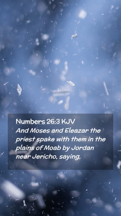 Picture 02 - Numbers 26:3 KJV Mobile Phone Wallpaper - And Moses and Eleazar the priest spake with them - Mobile Bible Verse Wallpaper