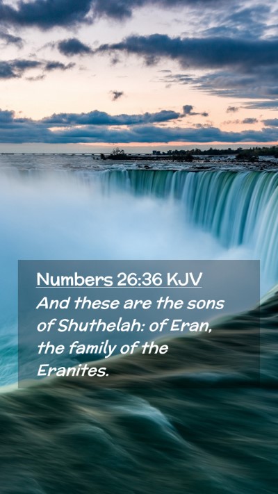 Picture 02 - Numbers 26:36 KJV Mobile Phone Wallpaper - And these are the sons of Shuthelah: of Eran, the - Mobile Bible Verse Wallpaper