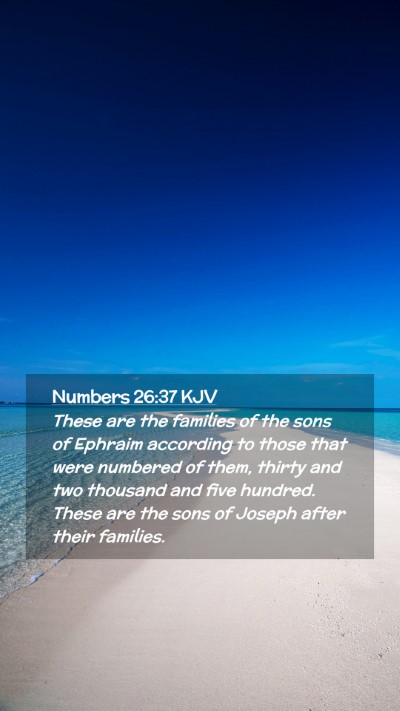 Picture 02 - Numbers 26:37 KJV Mobile Phone Wallpaper - These are the families of the sons of Ephraim - Mobile Bible Verse Wallpaper