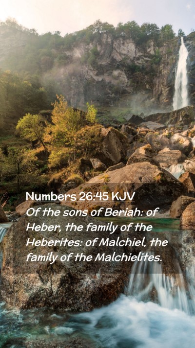 Picture 02 - Numbers 26:45 KJV Mobile Phone Wallpaper - Of the sons of Beriah: of Heber, the family of - Mobile Bible Verse Wallpaper
