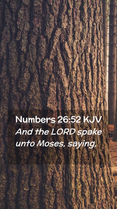 Picture 02 - Numbers 26:52 KJV Mobile Phone Wallpaper - And the LORD spake unto Moses, - Mobile Bible Verse Wallpaper