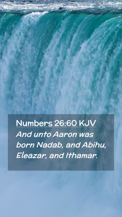 Picture 02 - Numbers 26:60 KJV Mobile Phone Wallpaper - And unto Aaron was born Nadab, and Abihu, - Mobile Bible Verse Wallpaper
