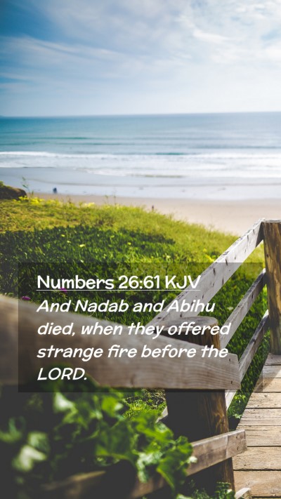 Picture 02 - Numbers 26:61 KJV Mobile Phone Wallpaper - And Nadab and Abihu died, when they offered - Mobile Bible Verse Wallpaper