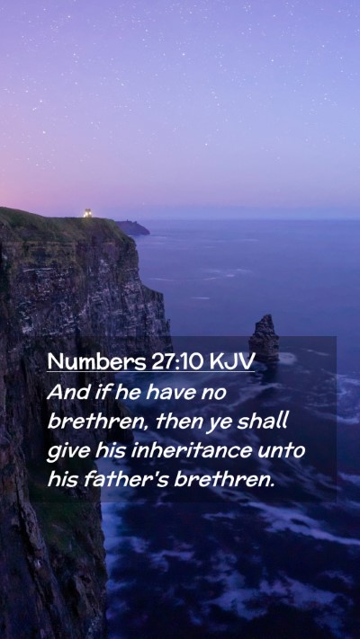 Picture 02 - Numbers 27:10 KJV Mobile Phone Wallpaper - And if he have no brethren, then ye shall give - Mobile Bible Verse Wallpaper