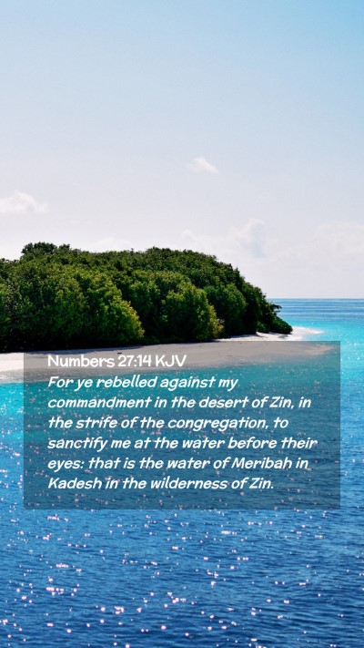Picture 02 - Numbers 27:14 KJV Mobile Phone Wallpaper - For ye rebelled against my commandment in the - Mobile Bible Verse Wallpaper
