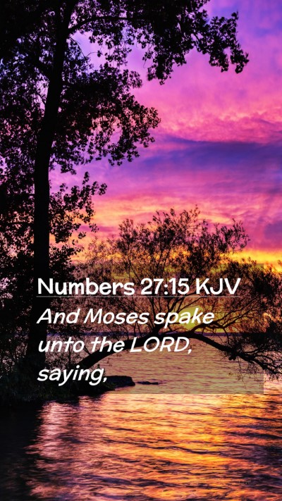 Picture 02 - Numbers 27:15 KJV Mobile Phone Wallpaper - And Moses spake unto the LORD, - Mobile Bible Verse Wallpaper