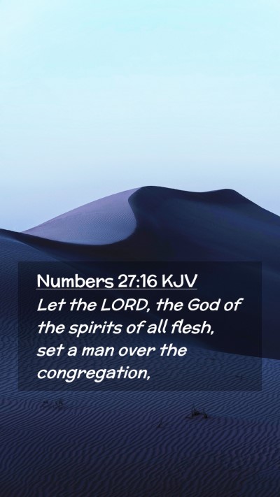 Picture 02 - Numbers 27:16 KJV Mobile Phone Wallpaper - Let the LORD, the God of the spirits of all - Mobile Bible Verse Wallpaper