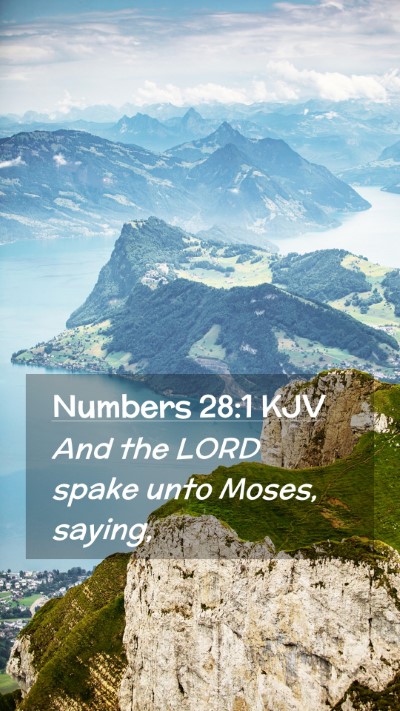 Picture 02 - Numbers 28:1 KJV Mobile Phone Wallpaper - And the LORD spake unto Moses, - Mobile Bible Verse Wallpaper