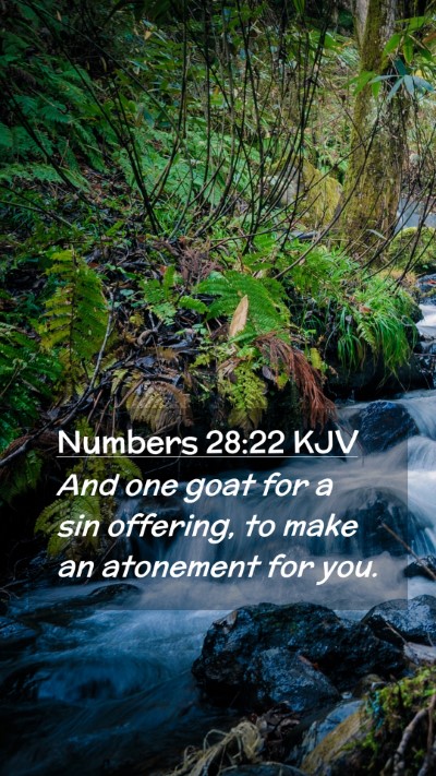 Picture 02 - Numbers 28:22 KJV Mobile Phone Wallpaper - And one goat for a sin offering, to make an - Mobile Bible Verse Wallpaper
