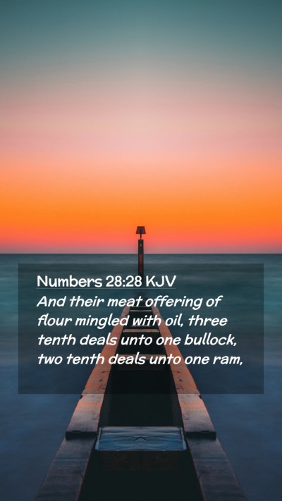 Picture 02 - Numbers 28:28 KJV Mobile Phone Wallpaper - And their meat offering of flour mingled with - Mobile Bible Verse Wallpaper