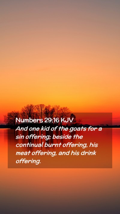 Picture 02 - Numbers 29:16 KJV Mobile Phone Wallpaper - And one kid of the goats for a sin offering; - Mobile Bible Verse Wallpaper