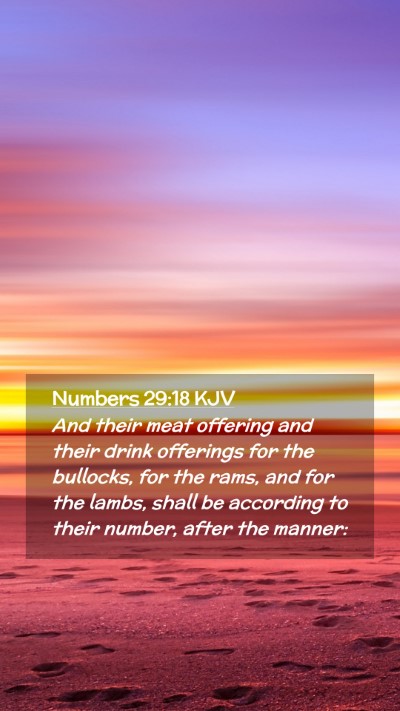 Picture 02 - Numbers 29:18 KJV Mobile Phone Wallpaper - And their meat offering and their drink offerings - Mobile Bible Verse Wallpaper