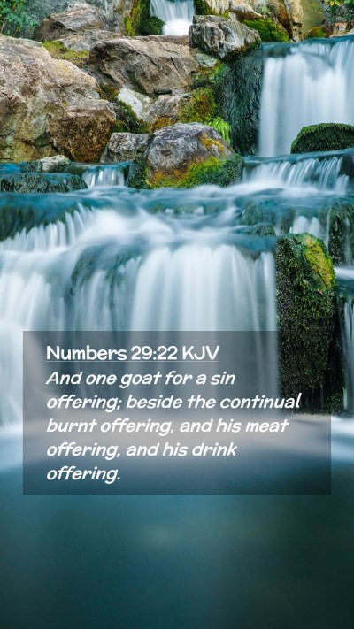 Picture 02 - Numbers 29:22 KJV Mobile Phone Wallpaper - And one goat for a sin offering; beside the - Mobile Bible Verse Wallpaper