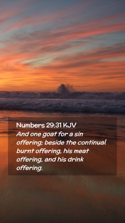 Picture 02 - Numbers 29:31 KJV Mobile Phone Wallpaper - And one goat for a sin offering; beside the - Mobile Bible Verse Wallpaper