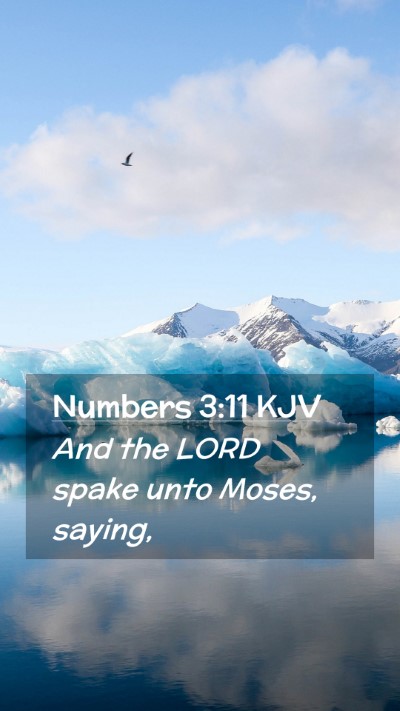 Picture 02 - Numbers 3:11 KJV Mobile Phone Wallpaper - And the LORD spake unto Moses, - Mobile Bible Verse Wallpaper