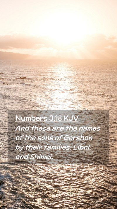 Picture 02 - Numbers 3:18 KJV Mobile Phone Wallpaper - And these are the names of the sons of Gershon by - Mobile Bible Verse Wallpaper