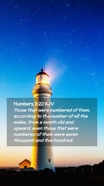 Picture 02 - Numbers 3:22 KJV Mobile Phone Wallpaper - Those that were numbered of them, according to - Mobile Bible Verse Wallpaper