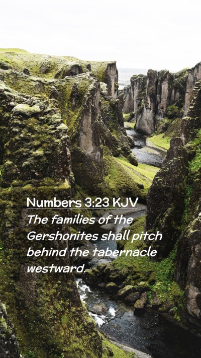 Picture 02 - Numbers 3:23 KJV Mobile Phone Wallpaper - The families of the Gershonites shall pitch - Mobile Bible Verse Wallpaper