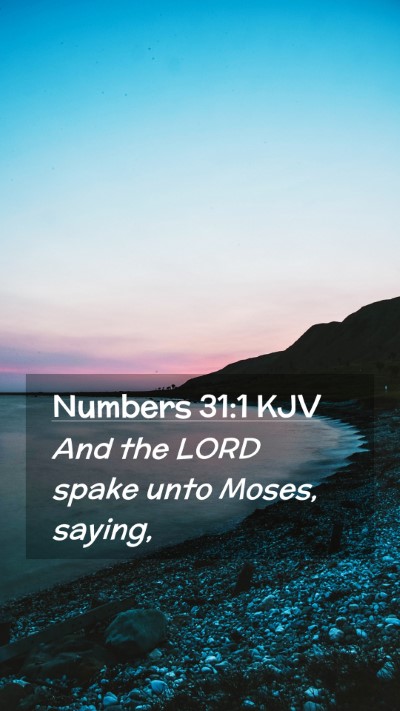 Picture 02 - Numbers 31:1 KJV Mobile Phone Wallpaper - And the LORD spake unto Moses, - Mobile Bible Verse Wallpaper