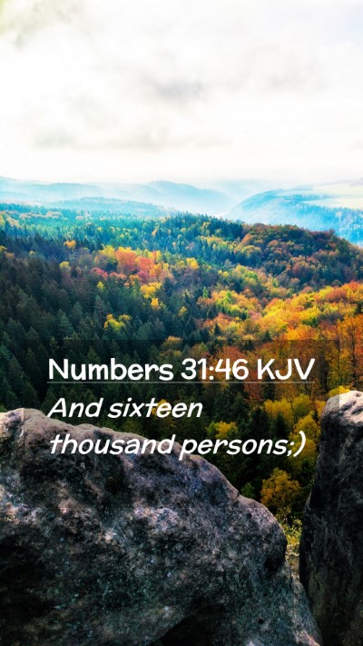 Picture 02 - Numbers 31:46 KJV Mobile Phone Wallpaper - And sixteen thousand - Mobile Bible Verse Wallpaper