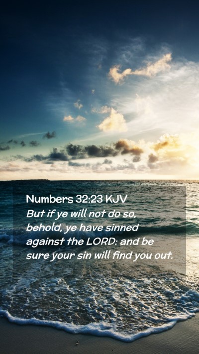 Picture 02 - Numbers 32:23 KJV Mobile Phone Wallpaper - But if ye will not do so, behold, ye have sinned - Mobile Bible Verse Wallpaper