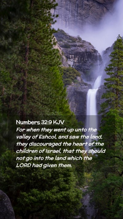 Picture 02 - Numbers 32:9 KJV Mobile Phone Wallpaper - For when they went up unto the valley of Eshcol, - Mobile Bible Verse Wallpaper