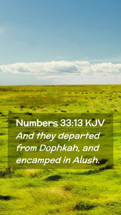Picture 02 - Numbers 33:13 KJV Mobile Phone Wallpaper - And they departed from Dophkah, and encamped in - Mobile Bible Verse Wallpaper
