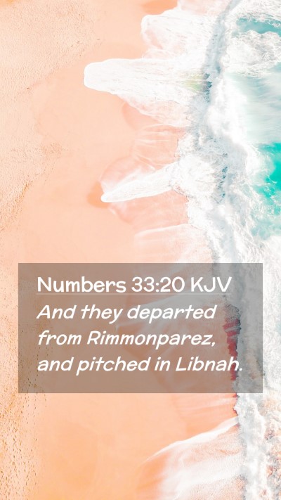 Picture 02 - Numbers 33:20 KJV Mobile Phone Wallpaper - And they departed from Rimmonparez, and pitched - Mobile Bible Verse Wallpaper