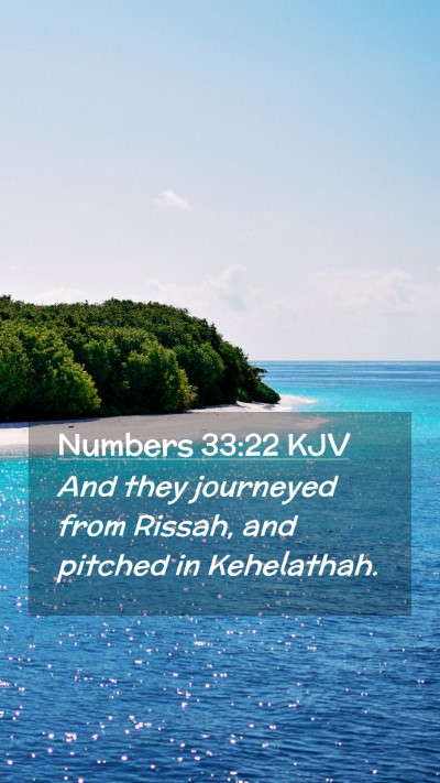 Picture 02 - Numbers 33:22 KJV Mobile Phone Wallpaper - And they journeyed from Rissah, and pitched in - Mobile Bible Verse Wallpaper