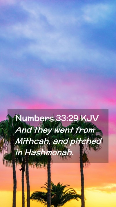 Picture 02 - Numbers 33:29 KJV Mobile Phone Wallpaper - And they went from Mithcah, and pitched in - Mobile Bible Verse Wallpaper
