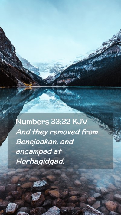 Picture 02 - Numbers 33:32 KJV Mobile Phone Wallpaper - And they removed from Benejaakan, and encamped at - Mobile Bible Verse Wallpaper