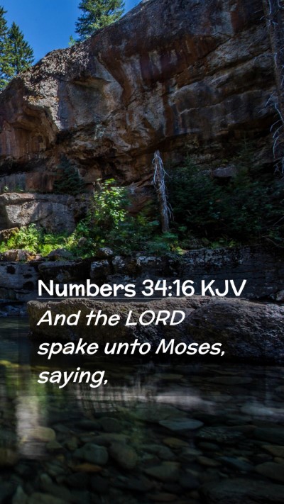 Picture 02 - Numbers 34:16 KJV Mobile Phone Wallpaper - And the LORD spake unto Moses, - Mobile Bible Verse Wallpaper