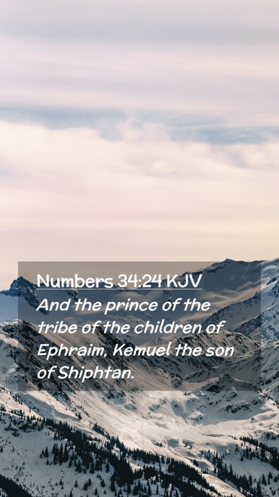Picture 02 - Numbers 34:24 KJV Mobile Phone Wallpaper - And the prince of the tribe of the children of - Mobile Bible Verse Wallpaper