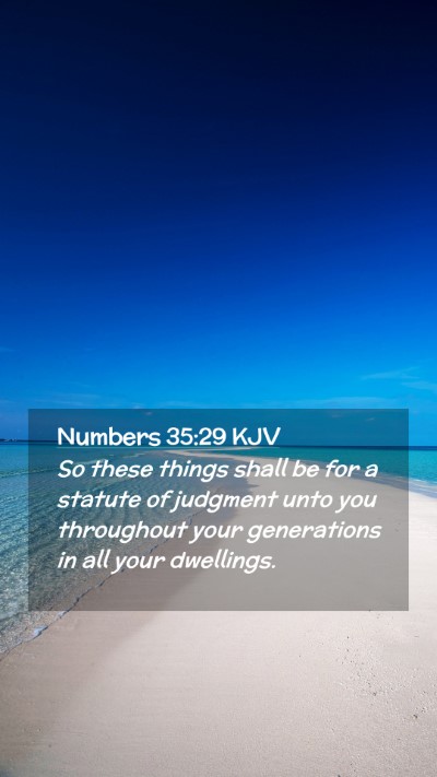 Picture 02 - Numbers 35:29 KJV Mobile Phone Wallpaper - So these things shall be for a statute of - Mobile Bible Verse Wallpaper