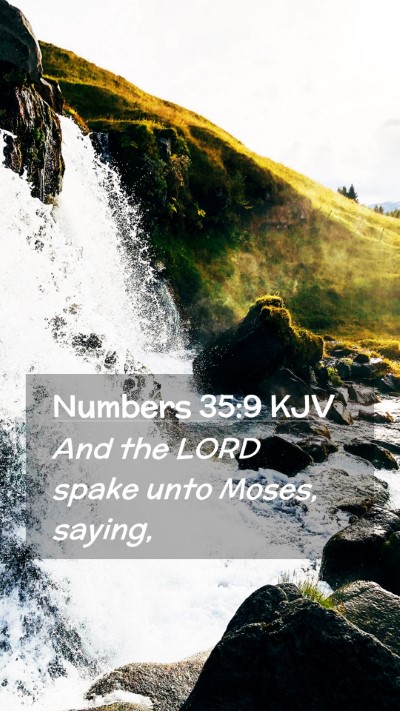 Picture 02 - Numbers 35:9 KJV Mobile Phone Wallpaper - And the LORD spake unto Moses, - Mobile Bible Verse Wallpaper