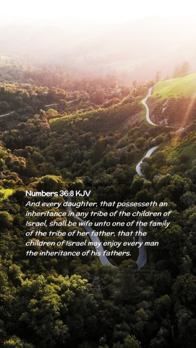 Picture 02 - Numbers 36:8 KJV Mobile Phone Wallpaper - And every daughter, that possesseth an - Mobile Bible Verse Wallpaper