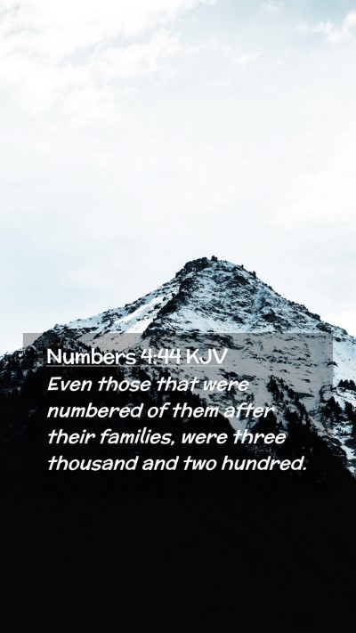 Picture 02 - Numbers 4:44 KJV Mobile Phone Wallpaper - Even those that were numbered of them after their - Mobile Bible Verse Wallpaper