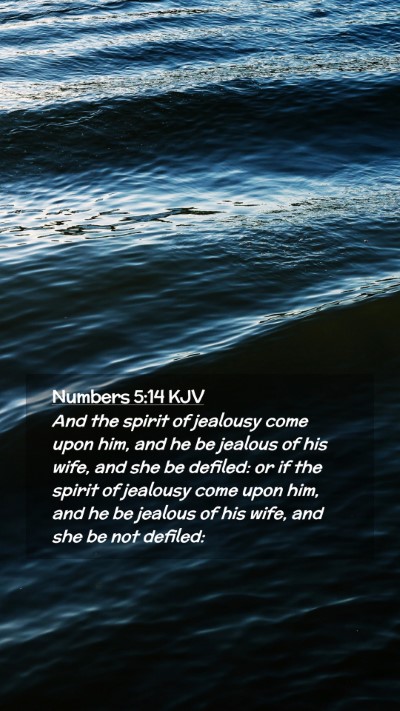 Picture 02 - Numbers 5:14 KJV Mobile Phone Wallpaper - And the spirit of jealousy come upon him, and he - Mobile Bible Verse Wallpaper