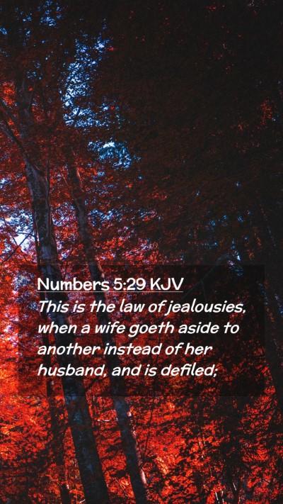 Picture 02 - Numbers 5:29 KJV Mobile Phone Wallpaper - This is the law of jealousies, when a wife goeth - Mobile Bible Verse Wallpaper