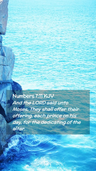 Picture 02 - Numbers 7:11 KJV Mobile Phone Wallpaper - And the LORD said unto Moses, They shall offer - Mobile Bible Verse Wallpaper