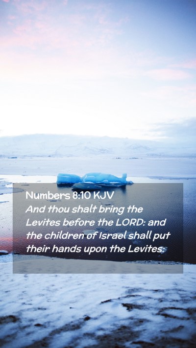 Picture 02 - Numbers 8:10 KJV Mobile Phone Wallpaper - And thou shalt bring the Levites before the LORD: - Mobile Bible Verse Wallpaper