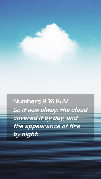 Picture 02 - Numbers 9:16 KJV Mobile Phone Wallpaper - So it was alway: the cloud covered it by day, and - Mobile Bible Verse Wallpaper