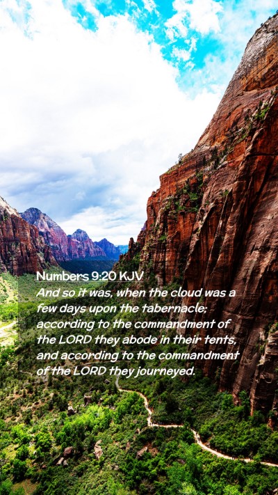 Picture 02 - Numbers 9:20 KJV Mobile Phone Wallpaper - And so it was, when the cloud was a few days upon - Mobile Bible Verse Wallpaper