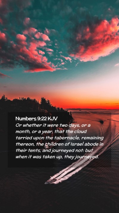 Picture 02 - Numbers 9:22 KJV Mobile Phone Wallpaper - Or whether it were two days, or a month, or a - Mobile Bible Verse Wallpaper