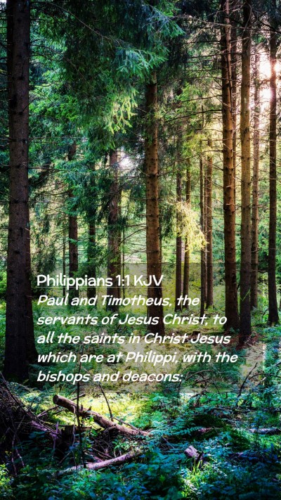 Picture 02 - Philippians 1:1 KJV Mobile Phone Wallpaper - Paul and Timotheus, the servants of Jesus Christ, - Mobile Bible Verse Wallpaper