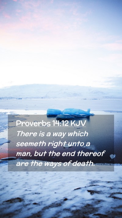 Picture 02 - Proverbs 14:12 KJV Mobile Phone Wallpaper - There is a way which seemeth right unto a man, - Mobile Bible Verse Wallpaper