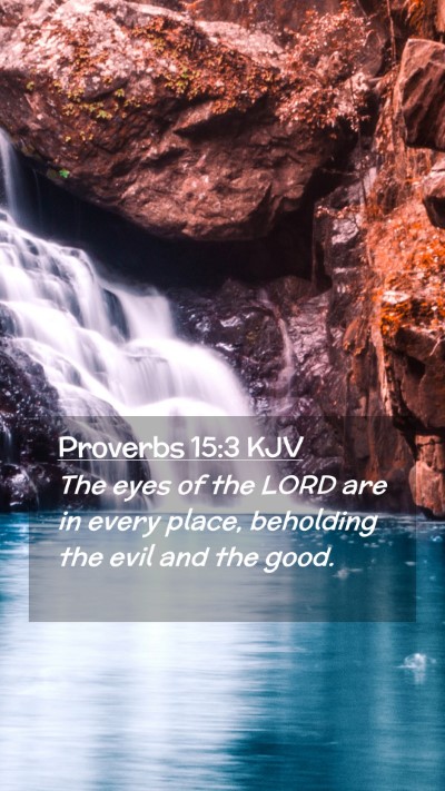 Picture 02 - Proverbs 15:3 KJV Mobile Phone Wallpaper - The eyes of the LORD are in every place, - Mobile Bible Verse Wallpaper
